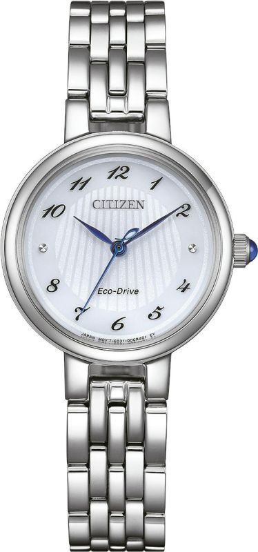 Citizen Analog Quartz, Eco-Drive, stainless steel band, 27.7 mm case diameter women's watch EM0990-81A